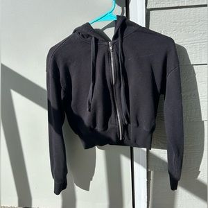 Cropped Black Zip up jacket